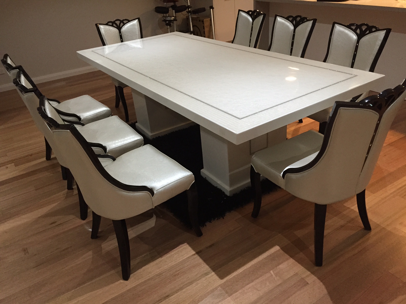 Bianca Marble Dining table with 8 Chairs | Marble King