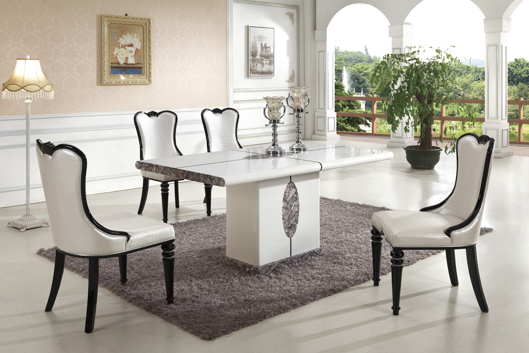 Ipoh Marble Dining Table with 8 Chairs | Marble King