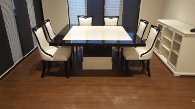 Square Table With 8 Chairs